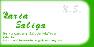 maria saliga business card